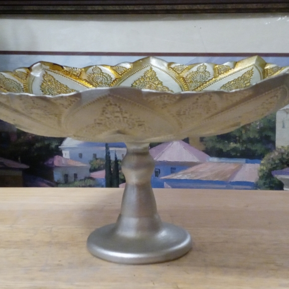 🌇Silver Overlay Footed Compote Dish European Style,Like🆕Vintage.🏆🎻 - Picture 10 of 16